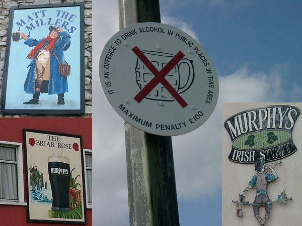 Trinken auf &ouml;ffentlichen Pl&auml;tzen ist in Nordirland verboten.